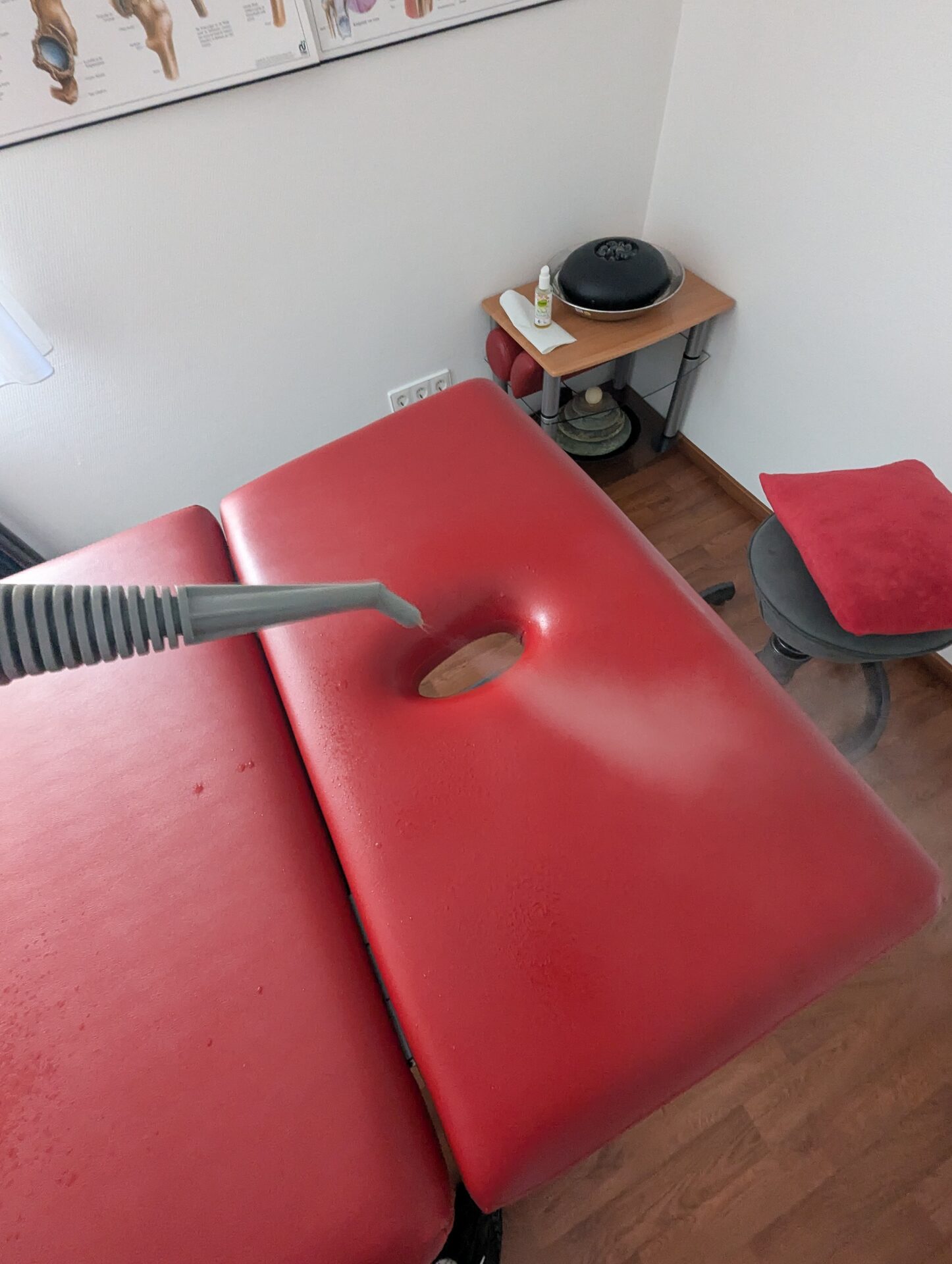 Physiotherapie-Liegepolster nach der Trockendampfreinigung