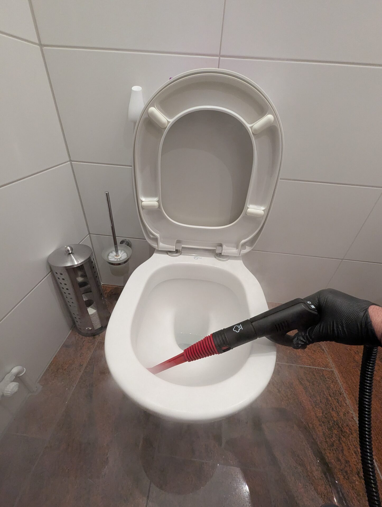 WC nach Trockendampfreinigung — tiefenrein ohne Chemie